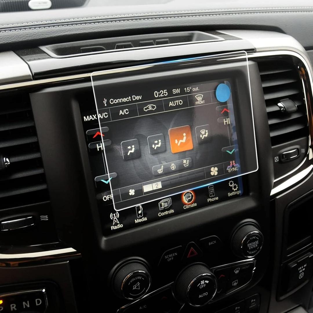 TTCR-II For Ram 1500 Screen Protector 8.4-Inch 2013-2025 2026, for Jeep Grand Cherokee 8.4 Screen Protector 2014-2024, For Wrangler JL 2018-2023, Gladiator JT 2020-2023, Compass MP 2017-2025