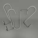 FYY Over The Door Hooks, 4 Pack Hangers Hooks with Rubber Prevent Scratches Heavy Duty Organizer for Living Room, Bathroom, Bedroom, Kitchen Hanging Clothes, Towels, Hats, Coats, Bags White (Short)