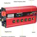 Cantonape 4000W Power Inverter 12V to 110V/120V DC to AC with LCD Display, Remote Controller 5 x AC Outlets and 4 x 3.1A USB Car Adapter for Car Truck Boat RV Solar System