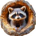 Wooden Jigsaw Puzzles, Tree Hole Raccoon Wooden Puzzles for Adults with Unique Shape, Adult Jigsaw Puzzle, Birthday Gifts for Adults, 8.5"x8.2" - 100pcs