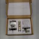 Passage Crystal Door Knobs Interior, Square Brushed Nickel Satin Nickel Glass Handles for Closet, Hallway