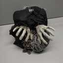 Haunted Hill Farm 4.3-Ft Animatronic Scary Demon Widow Door Greeter with Touch Activated Lights and Sound, Battery-Operated Indoor or Covered Outdoor Halloween Decoration