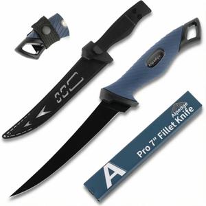 9 Blade Fishing Filet Knife Razor Sharp Din 1.4116 German Stainless Steel Flexible Fishing Fillet Knife, Ergonomic Non-Slip Handles, Easy-Clean Blade Professional Level Knives for Fileting, Boning & Fishing