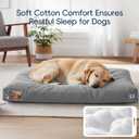 Sytopia 42 Inch Indestructible Durable Dog Beds for Extra Large Dogs, Chew Proof Waterproof Pet Crate Pad with Machine Washable Removable Cover, Great for Indoor, Outdoor, Crate, Patio Use, Grey
