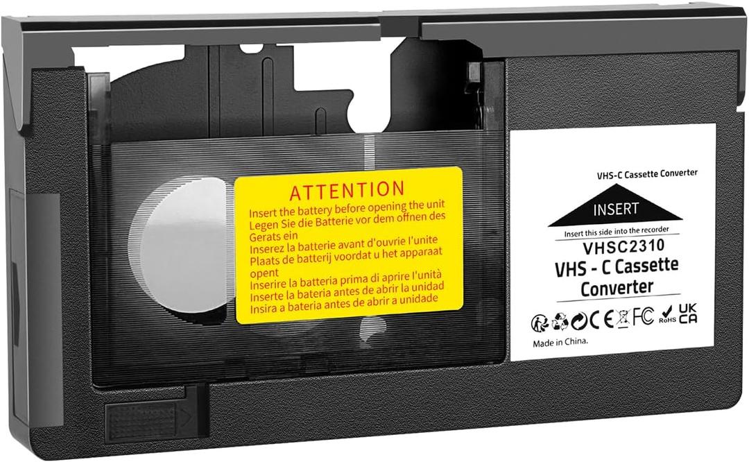 VHS-C Cassette Adapter Compatible with VHS-C SVHS Camcorders JVC RCA Panasonic Motorized