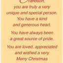 2 x Chuck's Card-O-Rama Grandson Christmas Card - Large Card Opens to 10" x 7.75" - MADE IN CHICAGO - Classic Santa Claus - Premium Envelope & Sturdy Mailer - PERFECT 1004