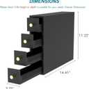 Suli Coffee Pod Holder for Nespresso Vertuo, 52 Pods Large Capacity, 4-Tier Coffee Pod Organizer for Countertop, Dual Orientation, Space Saving Coffee Capsule Storage Drawer, Black