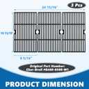 SafBbcue 16 15/16" Cooking Grates for Charbroil 463344015 463344116 463343015 463371116 463370015 466642616 463251713 463340516 463371719 463250509 463370719, Cast Cooking Grids for G467-0002-W1