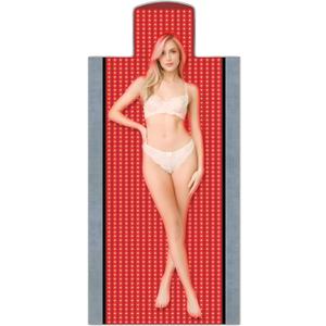 2025 New 1370pcs Dual Wavelength LED Beads 660nm&850nm Red Light Therapy Mat Full Body Used to Relieve Pain 71''x 33'', Home Near Infrared Light Therapy Product with TimerGray