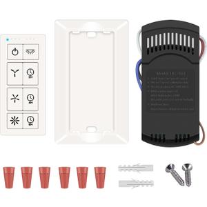 Ceiling Fan Remote Control & Dimmer Switch, Universal Fan Remote Control Kit with 3 Speed, 2-8h Timming, Compatible with Hunter Hampton Bay Harbor Breeze