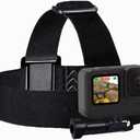 Head Strap Mount Compatible with GoPro Hero 13, 12, 11, 10, 9, 8, Hero 7 Black, 7 Silver, 7 White, Hero 6, 5, 4, Session, 3+, 3, 2, 1, Hero (2018), Fusion, Max, DJI Osmo Action Cameras