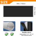 Portable AC Hose Insulation Sleeve, Portable Air Conditioners Insulated Hose Cover Wrap, Fit 5" & 5.9" Diameter Exhaust Hose, Easy Installation with 3*Adjustable Buckle Straps, Black