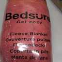 Bedsure Get Cozy Fleece Blanket, Red, 50*60