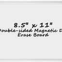 Small Dry Erase Whiteboard 8.5" x 11", Double Sided Aluminum Frame Magnetic White Board, Handheld Whiteboard with Marker and Magnets, Mini White Board for School, Home, Office