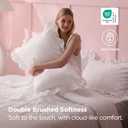 Bedsure White Ruffle Pillow Cases, Pillow Shams Standard Size Set of 2, Double Brushed Microfiber, Distressed Vintage Ruffled Pillow Covers with Envelope Closure, Wrinkle, Fade Resistant, 20" x 26"