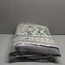 Beige Blue Area Rug 5x7 - Vintage Washable Floral Rug for Living Room, Bedroom, Nursery & Entryway - Low Pile, Non-Slip, Stain Resistant, Retro Indoor Carpet