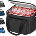 Coobiiya Insulated Lunch Box for Men & Women, Leakproof Lunch Bag Cooler Bag with 4 Pockets,Heavy Duty Lunch Bags Men Cooler Bags for Camping, Travel, Work Kayaking & Beach