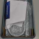 danpinera 3-Tier Rolling Cart, Utility Cart Mobile Metal Rolling Storage Cart with Lockable Wheels & Hanging Cups & Hooks for Kitchen, Bathroom, Office, Workshop, Gray Blue (Normal)