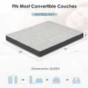 4 Inch Sofa Mattress Queen Size, Memory Foam Mattress for Sleeper Sofas/Pull Out Couchs/Daybeds/RVs/Boats & Guest Rooms, Fiberglass-Free & CertiPUR-US Certified Bed Replacement
