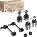 A-Premium 6Pcs Front Suspension Kit, Sway Bar Link, Upper & Lower Ball Joint, Compatible with Jeep Wrangler 2007-2017, Wrangler JK 2018
