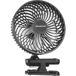 10000mAh Clip On Fan, 42H Run, Quiet & Auto Oscillating Table Fan, Rechargeable 4 Powerful Speeds, Battery Operated Desk Fan for Camping Outdoor Travel RV Home Bedroom Office Co-Branded with AMACOOL
