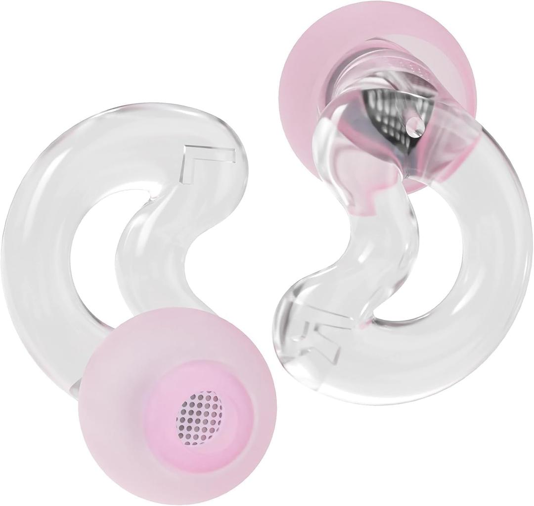 Ear Plugs for Noise Reduction Hearing Ear Protection, 33dB Reusable Earplugs for Work, Deep Focus, Travel and Noise Sensitivity,10 Ear Tips in XS/S/M/L/Double Layer