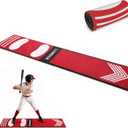 Trainer Mat Baseball, 54x12 Inch Pitching & Throwing Training Mat for Stride & Stance Practice, Wear Resistant Non-Slip, Portable Indoor/Outdoor Auxiliary Tool for Youth Beginners