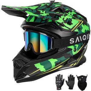SPARK Adult Dirt Bike ATV Motocross Helmet for Men Women DOT Certified M