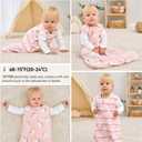 Unnivoll Baby Sleep Sack 6-12 Months 1.0 Tog Micro Fleece Baby Wearable Blanket Microfleece Sleeping Sack with 2-Way Zipper for Newborn Infant Pink & White Unicorn