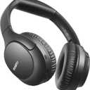TOZO Bluetooth 5.4 Over Ear Headphones, ENC Call Noise Cancelling Mic, Foldable Wireless Headset, 70H Playback, Deep Bass Stereo Sound, Customizable EQ via Button & App, for Travel and Home, Upgraded (Black)