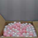 Ball Pit Balls Pack of 100 200 500 - Star and Round Set BPA Free Phthalate Free Non-Toxic Crush Proof Play Balls Soft Plastic Balls for Toddlers Baby Kids Birthday Pool Tent Party (Pearl White+Pink)