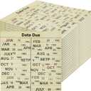 100 PCS Book Club Due Date Card Napkins Library Paper Napkins Vintage Party Decorations Books Lover, 13 x 13 inches