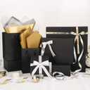 JINMING 12 Gift Boxes with Lids 11x8.5x1.5 Inches for Clothes, Black Gift Boxes, Apparel Boxes for Mother's Day, Father's Day and All Occasion