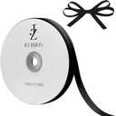 JaoZuyard Black Grosgrain Ribbon 3/8 Inch X 50 Yards Black Grosgrain Ribbon for Crafts Gift Wrapping Hair Accessories Wedding Decor Sewing and Bow Making Holiday Decoration Gift Ribbons