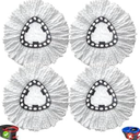 4 Pack Spin Mop Replacement Head Compatible with O-Cedar EasyWring 1 Tank Mops,Microfiber Mop Refills,Easy to Install and Replace,Machine Washable,Also for Sensitive Floors