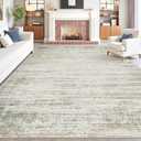 zesthome 8x10 Area Rugs for Living Room, Modern Abstract Washable Rug Green