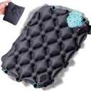 Sekey Inflatable Seat Cushion with Press Valve -2in Thick Airplane Seat Cushion, Ultra Portable & Lightweight, for Long Flights, Stadium, Camping, Office, Car Travel-Deep Gray