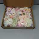 210 Pcs Mini Silk Flower Heads Small Fake Rose Daisy Faux Flowers Bulk for Crafts Artificial Loose Fabric Flowers Heads Sunflower Bulk for Wedding Hair Cap Dresses Decorations (Light Colors Mixed)