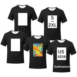 ORJ 4PCS Adult Sublimation Blank T Shirt Unisex Polyester Shirts Crew Neck Short Sleeve for Sublimation Black T Shirt, 2 small,1 XL,1XXL