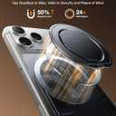 andobil [2026 Ultra-Thin] Magnetic Phone Grip for MagSafe [360 Rotate] Magnetic Cell Phone Ring Holder & Kickstand for MagSafe Accessories & iPhone 17 Air 16 Pro Max Plus 15 14 13 12, Carbon Fiber