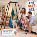 Sensory Swing Stand with Pod Swing for Autism Kids X-Shaped Frame,350 LBS