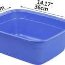 3-Pack 12 Quart Dish Pan, Rectangular Plastic Dish Pan