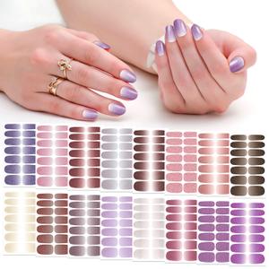 SILPECWEE 16 Sheets Glitter Nail Wraps for Women Nail Polish Strips Self Adhesive Nail Polish Stickers Gel Nail Strips Fingernail Manicure Stickers Nails Art Accessories with 1pc File