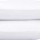 Amazon Basics 400 Thread Count Cotton Pillowcases, Standard, 30" L x 20" W, White - Set of 2, Pillows Not Included