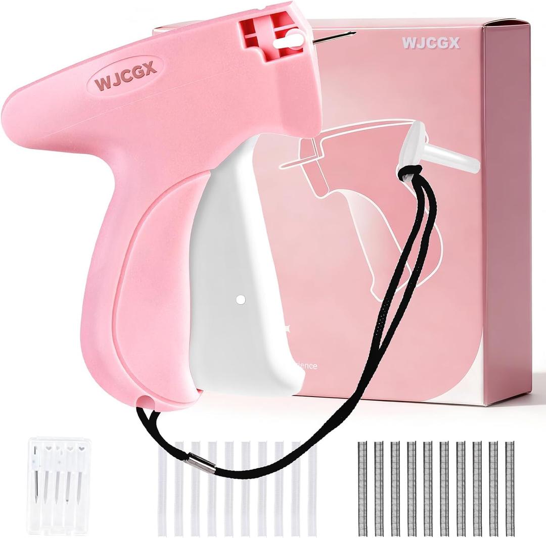 Stitch Gun for Clothes, Handheld Quick Clothing Fixer, Tagging Gun for Clothing, Jeans, Curtains, Price Label and DIY Projects-Pink - TTGB25