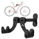 PRO BIKE TOOL Bike Rack Garage Wall Mount - Durable Alloy Bicycle Storage System with Adjustable Hook Hanger for Indoor Use - Ideal for Road, MTB, and Hybrid Bikes - Holds Up to 48.5 lbs, Black