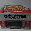Gourmia GTF7350 6-in-1 Multi-function, Stainless Steel Air Fryer Oven - 6 Cooking Functions - Fry Basket, Oven Rack, Baking Pan & Crumb Tray, Included + Recipe Book (Silver)