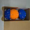 2 Pack Interactive Dog Balls - Auto Moving Bouncing Vibrating Washable Dog Toys for Large Medium Dogs, Type-C Rechargeable, Blue and Orange, Ripple Pattern