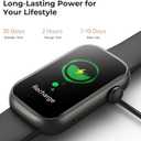 Fitness Tracker for Men Women, 24/7 Heart Rate, SpO2 and Sleep Monitor Health Watch, Calorie Step Counter Fitness Watch IP68 Waterproof Smart Watch for Android and iOS, Black/Starlight