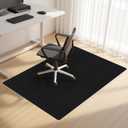 2 x Office Chair Mat for Hardwood Floor 36x48 Inch, Non-Slip Rolling Chair Mat, Flat Lay Floor Protector for Wood Tile Laminate, Anti-Slip Sound Absorbing(Black)